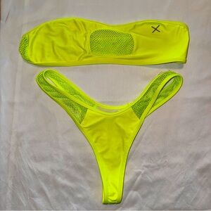 BoutineLA Neon Yellow bikini set